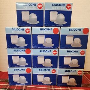 Lot Of 11 Large Silicone Square And Round Ice Molds